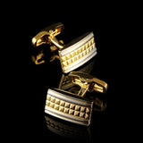 Square Crystal Cufflinks for Men's Business Banquet Wedding