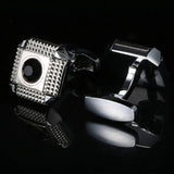 Square Crystal Cufflinks for Men's Business Banquet Wedding