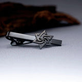 Spiral Star of David Tie Clip Stainless Steel Retro Judaism Amulet