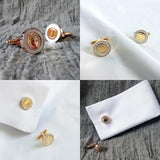 Pearl Fritillaria French Cufflinks for Men and Women