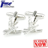 Ski Cufflink Cuff Link 2 Pairs