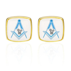 Silver Copper Square Cufflinks - Wedding Jewelry Gift