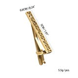 MeMolissa Copper Tie Clip Wedding Tie Clasp Clip Men's Ties Bar Pin