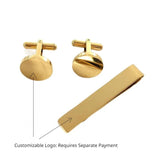 Smooth Stainless Steel Tie Clip Cufflink Set Business Wedding Accessories