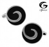 Enamel Cufflinks Copper Round Gift For Men
