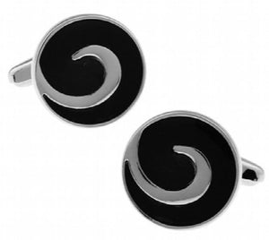 Enamel Cufflinks Copper Round Gift For Men