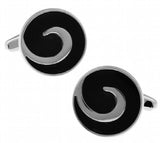 Enamel Cufflinks Copper Round Gift For Men