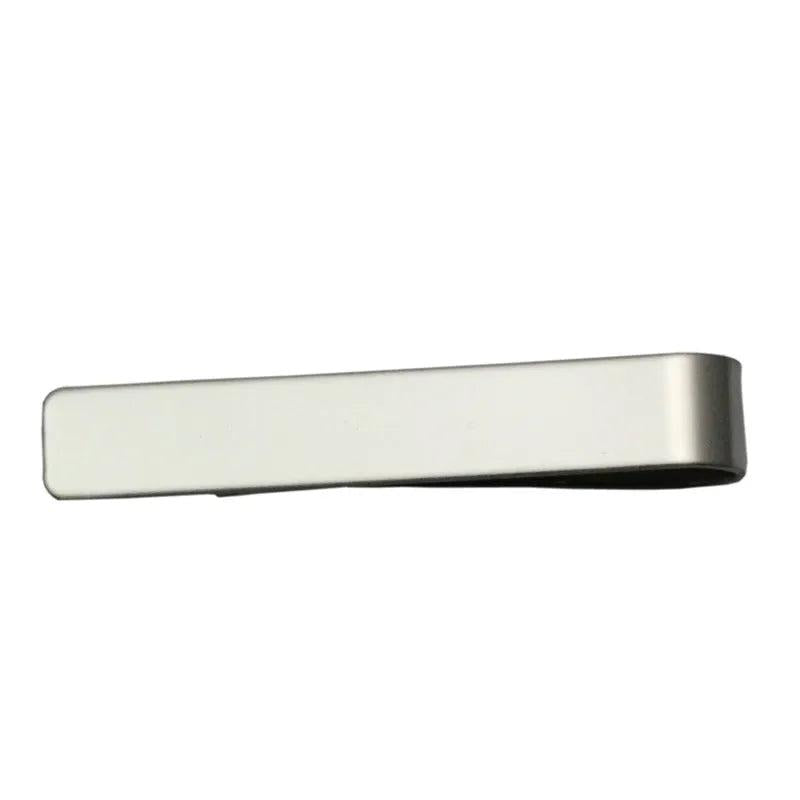 2pcs/lot Stainless Steel Tie Clips For Men 48x8x0.8mm