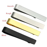 2pcs/lot Stainless Steel Tie Clips For Men 48x8x0.8mm