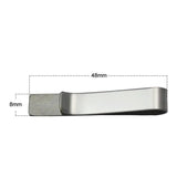 2pcs/lot Stainless Steel Tie Clips For Men 48x8x0.8mm