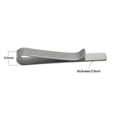 2pcs/lot Stainless Steel Tie Clips For Men 48x8x0.8mm