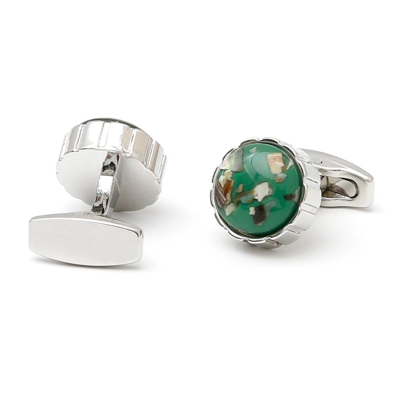 Men's Casual Green Button Tuxedo Cuff Links