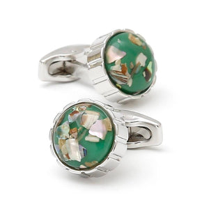 Men's Casual Green Button Tuxedo Cuff Links