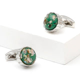 Men's Casual Green Button Tuxedo Cuff Links