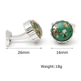 Men's Casual Green Button Tuxedo Cuff Links