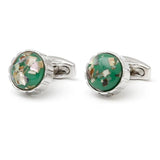 Men's Casual Green Button Tuxedo Cuff Links
