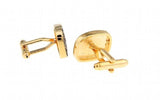 Gold Royal Engraving Cufflinks Copper Material Hot Sale Wholesale & Retail