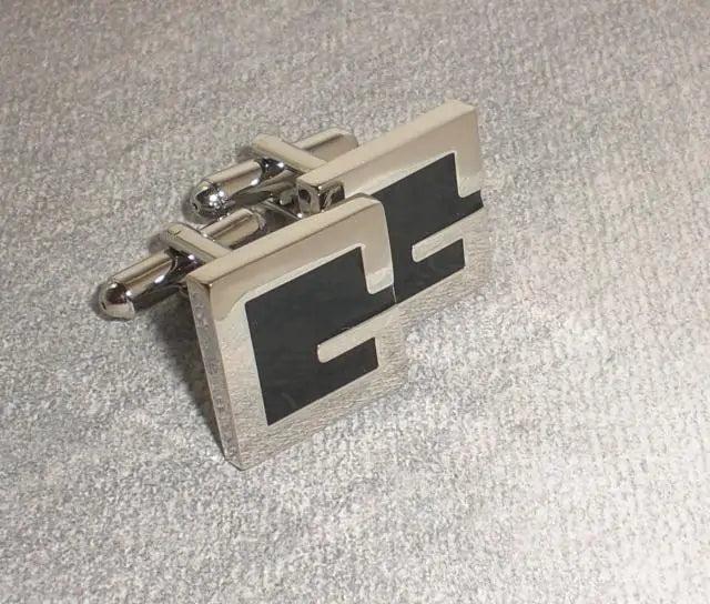Brass Letter G Cuff Links Painted Design