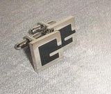 Brass Letter G Cuff Links Painted Design