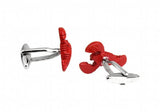 iGame Red Lobster Cufflinks Brass Shrimp Novelty Gift Men