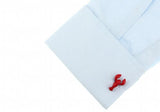 iGame Red Lobster Cufflinks Brass Shrimp Novelty Gift Men
