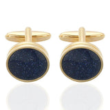 Memolissa Round Stone Inlaid Cufflinks for Men