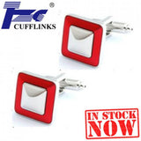 Enameled Epoxy Cufflink Cuff Link 2 Pairs