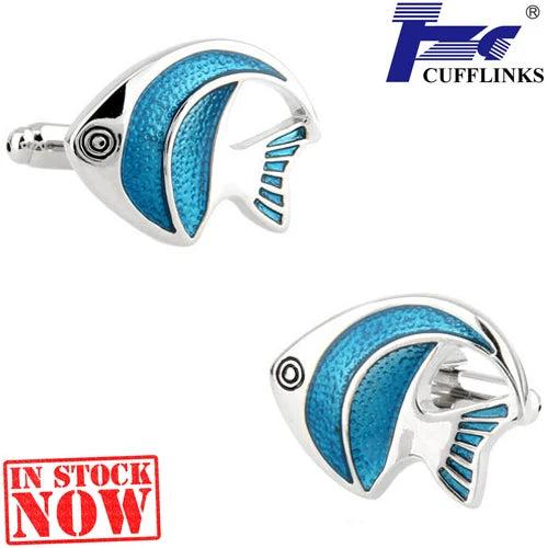 Elegant Fish Cufflink Cuff Link 2 Pairs Set