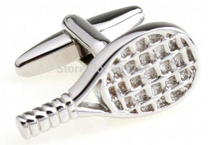 Men's Silver Tennis Racket Cuff Links Wholesale & Retail