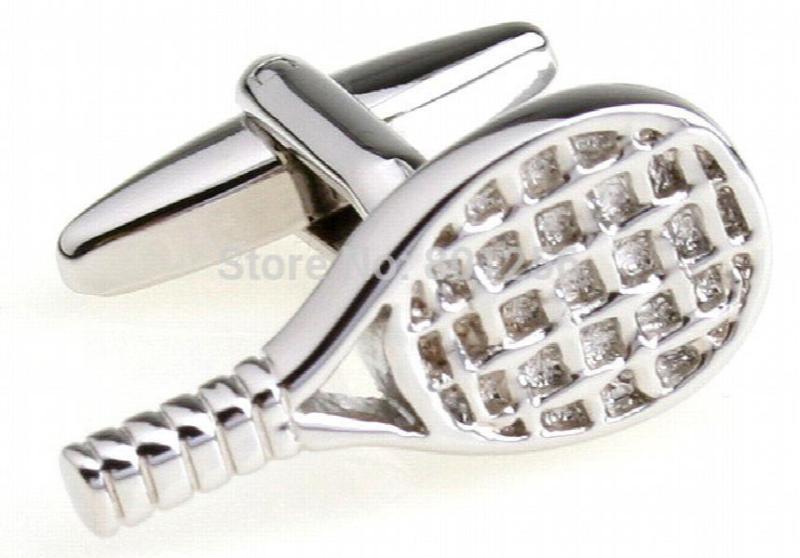 Men's Silver Tennis Racket Cuff Links Wholesale & Retail