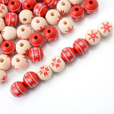 10pcs 15mm Christmas Wooden Beads Snowflakes Spacer DIY Jewelry Making