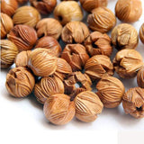 10pcs Natural Peach Wood Beads Carving Lotus Wooden Beads DIY Jewelry Making