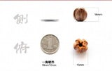 10pcs Natural Peach Wood Beads Carving Lotus Wooden Beads DIY Jewelry Making