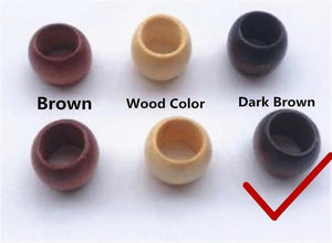 Natural Wood Beads Brown Loose Round Balls Charms DIY Jewelry Making 20Pc