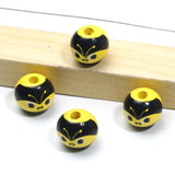 10pcs 16mm Bee Wooden Beads for Jewelry Making DIY Bracelet