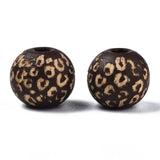 10-20Pc DIY Leopard Print Wooden Beads for Bracelet Jewelry