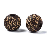 10-20Pc DIY Leopard Print Wooden Beads for Bracelet Jewelry