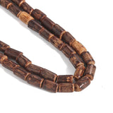65PC 1 String 13MM Bamboo Knots Cylinder Natural Coconut Shell Wood Spacer Beads