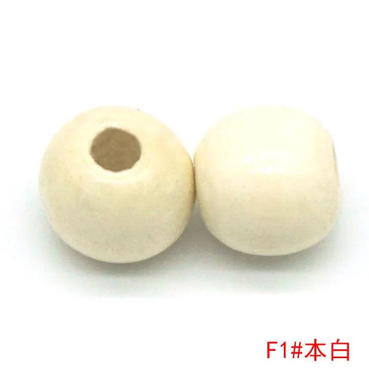 100pcs Natural Wood Loose Beads 5x6 7x8 9x10 11x12mm Multicolors Big Hole