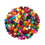 100pcs Natural Wood Loose Beads 5x6 7x8 9x10 11x12mm Multicolors Big Hole