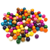 100pcs Natural Wood Loose Beads 5x6 7x8 9x10 11x12mm Multicolors Big Hole