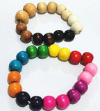 100pcs Natural Wood Loose Beads 5x6 7x8 9x10 11x12mm Multicolors Big Hole