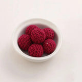 10pcs Wooden Crochet Beads Chewable Beads DIY Wooden Teething Knitting Beads