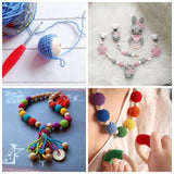 10pcs Wooden Crochet Beads Chewable Beads DIY Wooden Teething Knitting Beads