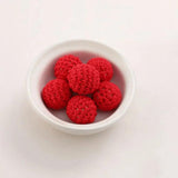 10pcs Wooden Crochet Beads Chewable Beads DIY Wooden Teething Knitting Beads