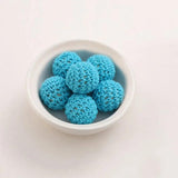 10pcs Wooden Crochet Beads Chewable Beads DIY Wooden Teething Knitting Beads