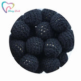 10PCS 16-20 MM Crochet Wooden Round Beads DIY Nursing Jewelry Teething Teether