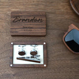 Personalized Groomsmen Cufflinks Wedding Gift Set