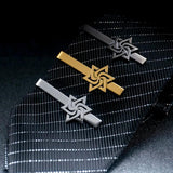 Spiral Star of David Tie Clip Stainless Steel Men Suit Tie Collar Pin