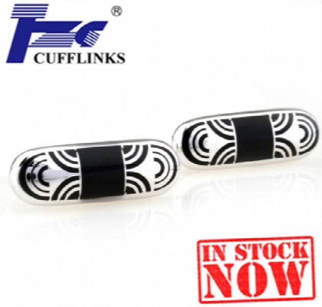 Enamel Epoxy Cufflink Cuff Link 2 Pairs Set